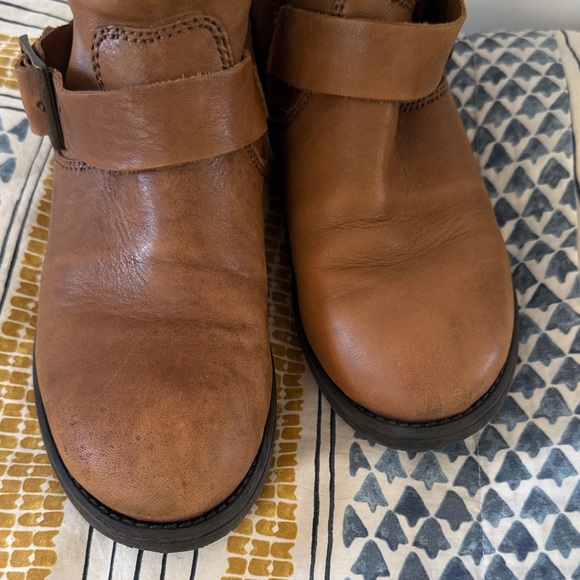 Brown Leather Ankle Boots with Buckle - Picture 3 of 6